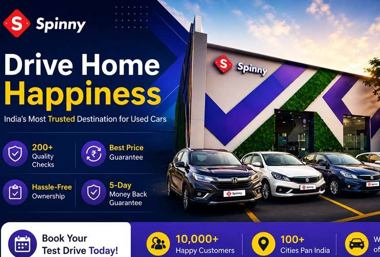 Spinny Car Hub second hand car showroom at Vega City Mall Bengaluru
