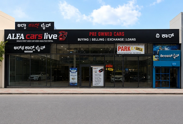 Premium multi-brand pre-owned cars collection at AlfaCarslive showroom JP Nagar Bengaluru