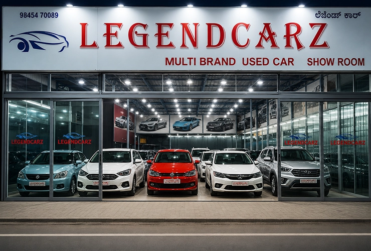 Legend Carz multi brand pre owned cars showroom in HBR Layout Bengaluru