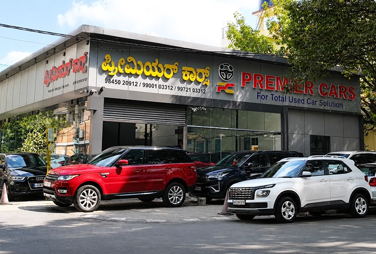 Certified multi-brand second-hand cars for sale at Premier Cars Bengaluru showroom